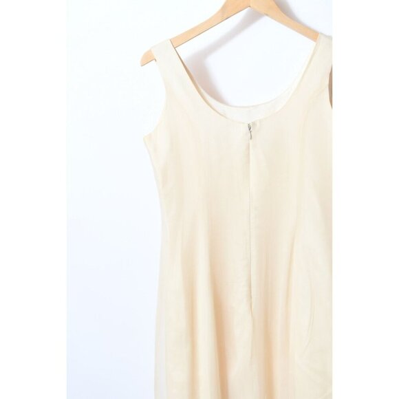 Watters Ivory Bridal Wedding Dress Gown Full Length Sleeveless Silk Sz 10 READ - Picture 8 of 15